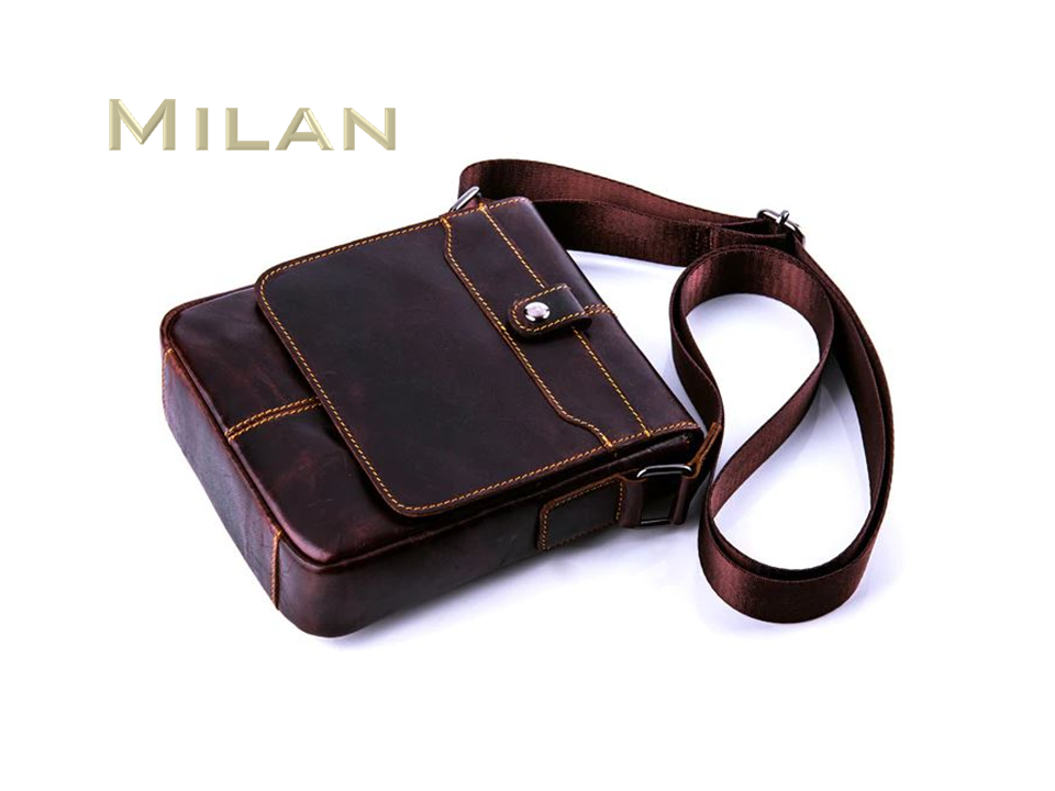 Meigardass MILAN Genuine Real Leather Bag Natural Oil Wax Unisex Messenger Shoulder Bags *FREE SHIPPING