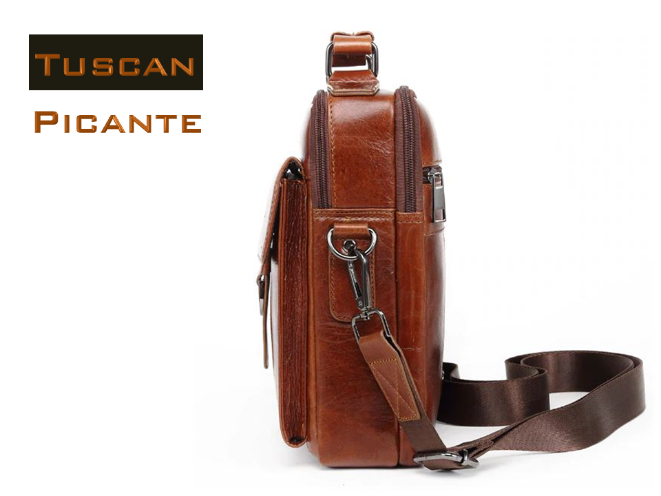 Meigardass TUSCAN Genuine Leather Bag (Picante) Unisex Messenger Shoulder Bags *FREE SHIPPING