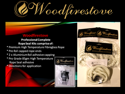 WOOD STOVE & HEATER Fibreglass DOOR ROPE SEAL KIT (12mm) - 2 Metres *Free Shipping