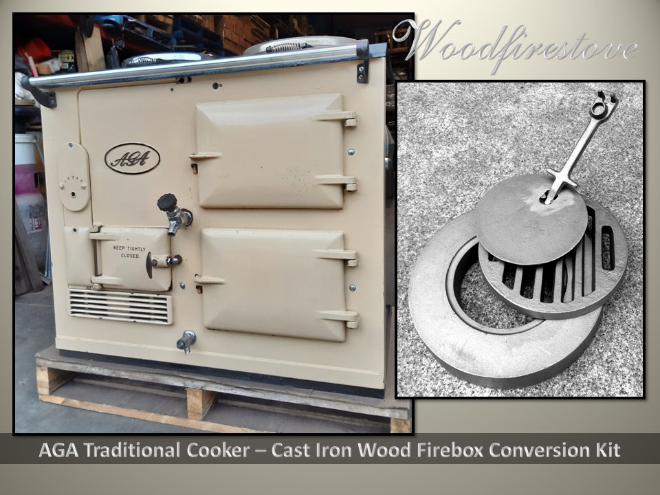 AGA TRADITIONAL COOKER STOVE Wood Cooking Cast Iron Firebox Conversion Kit
