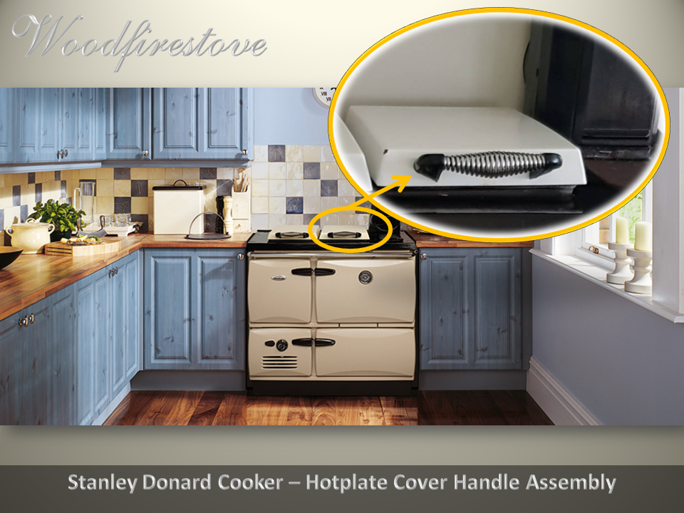STANLEY DONARD WOOD STOVE Spring Handle Assembly for Hotplate Cover