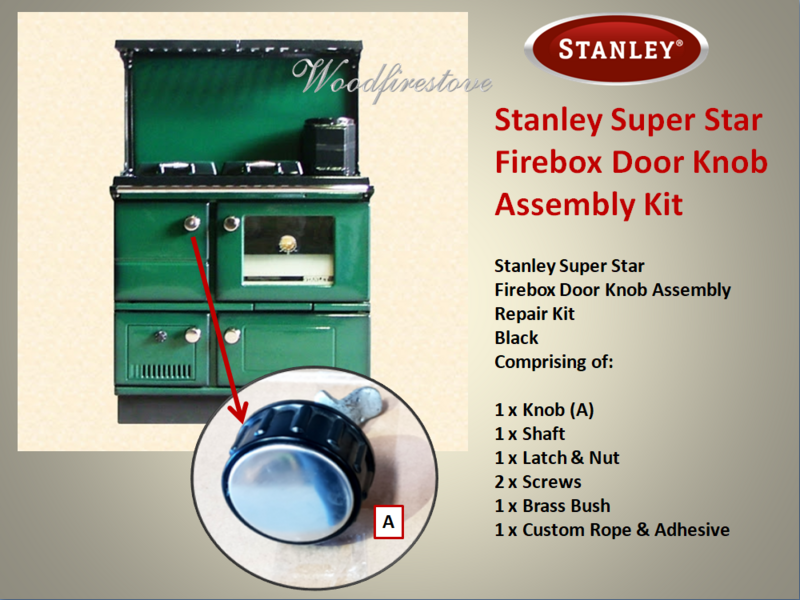 Stanley Super Star MK2 FIREBOX Door Knob Assembly Kit - Free Shipping Australia Wide