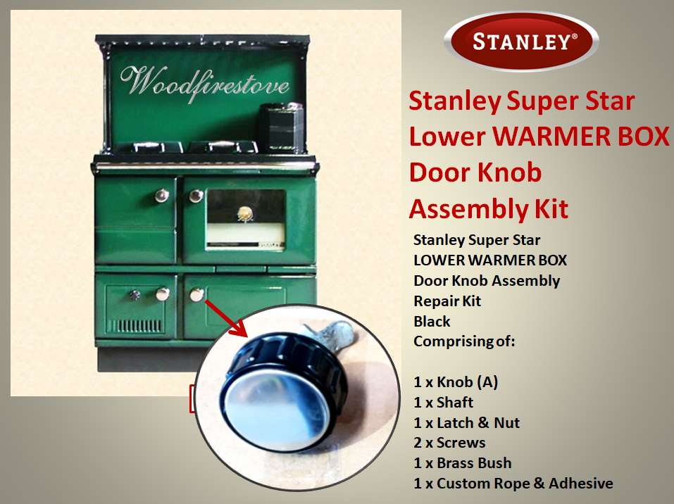 Stanley Super Star MK2 LOWER WARMER BOX Door Knob Assembly Kit - Free Shipping Australia Wide