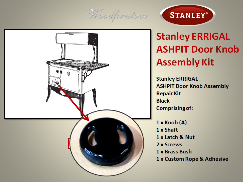 Stanley Errigal ASHPIT Door Knob (Enamelled) Assembly Kit -