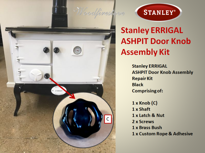 Stanley Errigal ASHPIT Door Knob (Matt Black) Assembly Kit -