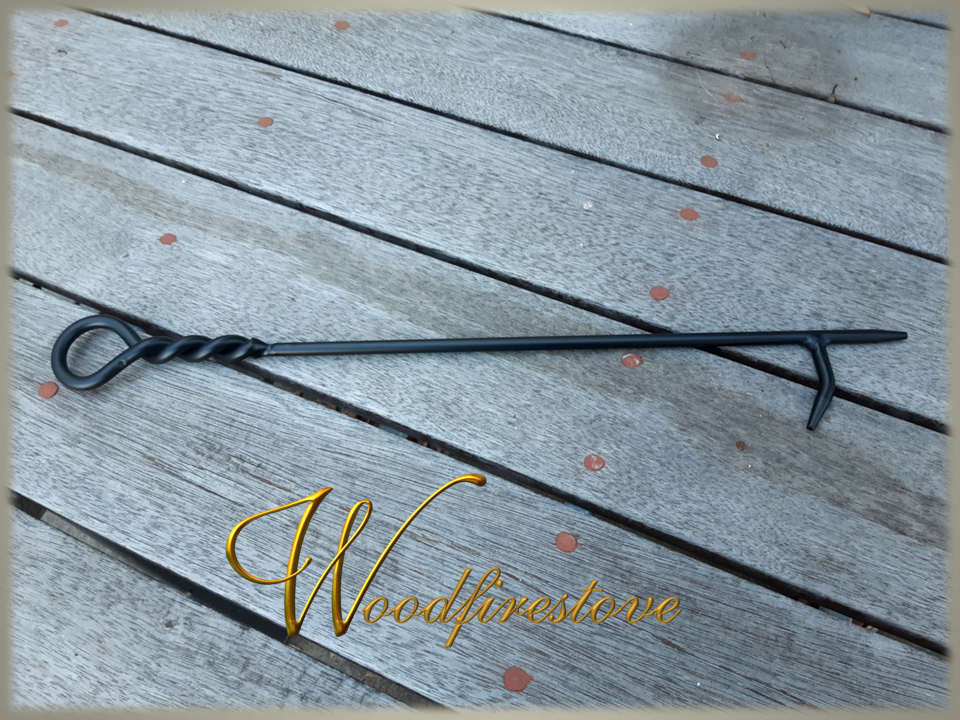 LOCKWOOD POKER Wrought Iron  Premium HEAVY DUTY 10mm Round Iron (L62cm) Fireplace