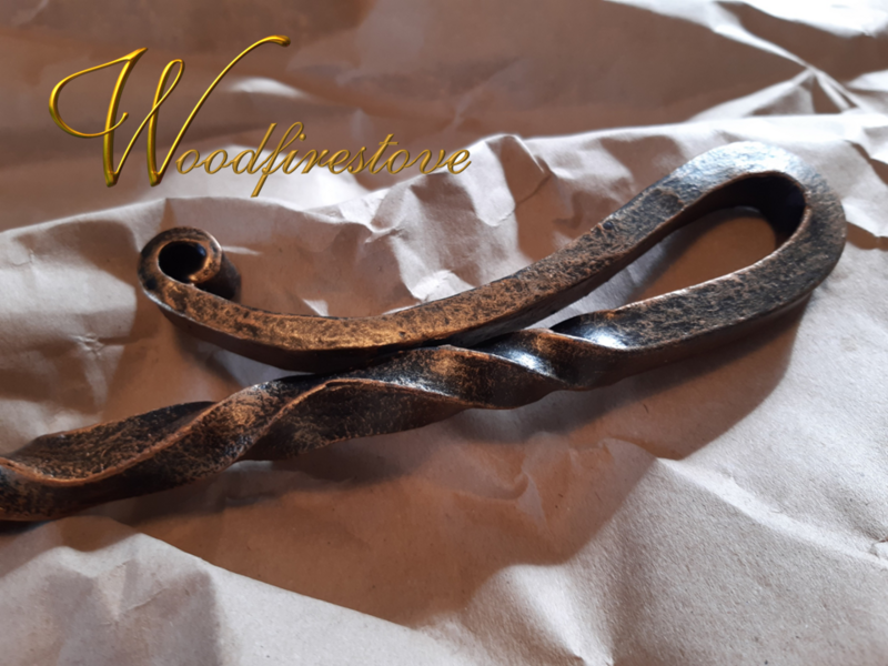 AUTHENTIC HAND MADE FIREPLACE POKER Twisted Hot Forged Wrought Iron 12mm *Ukraine Artisan Hand Made