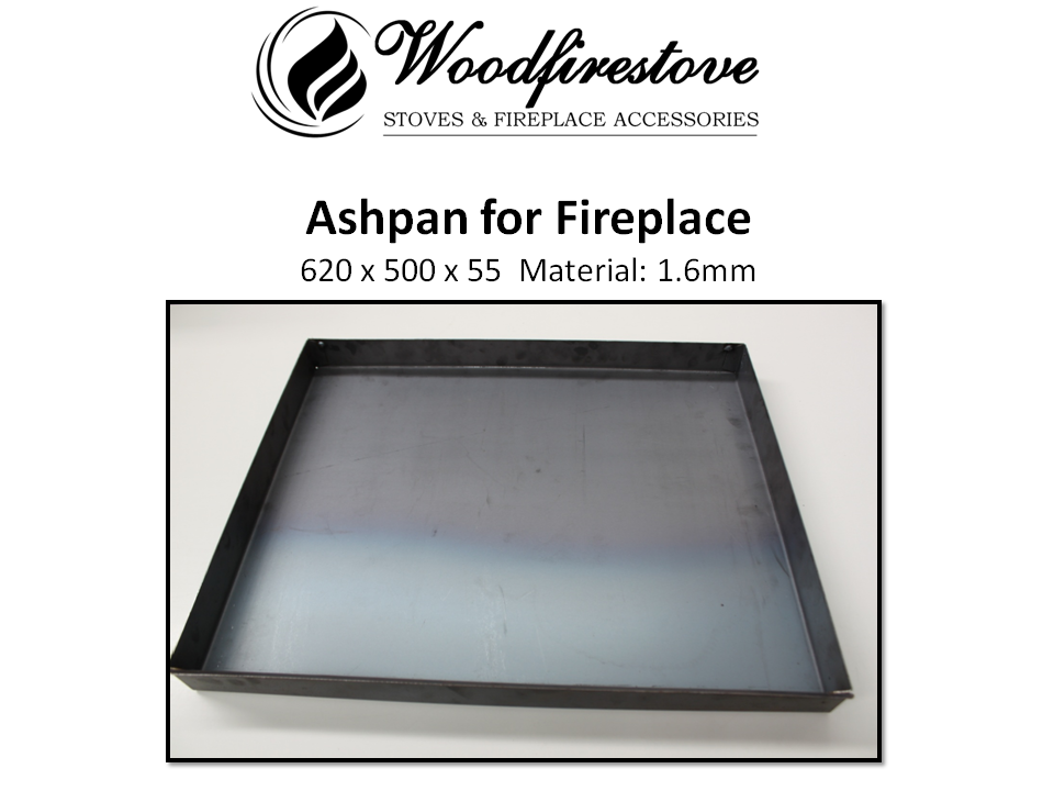 Fireplace ASH PAN 1.6mm steel  (620 x 500 x 55mm) - ASHPANS *Free Shipping Australia