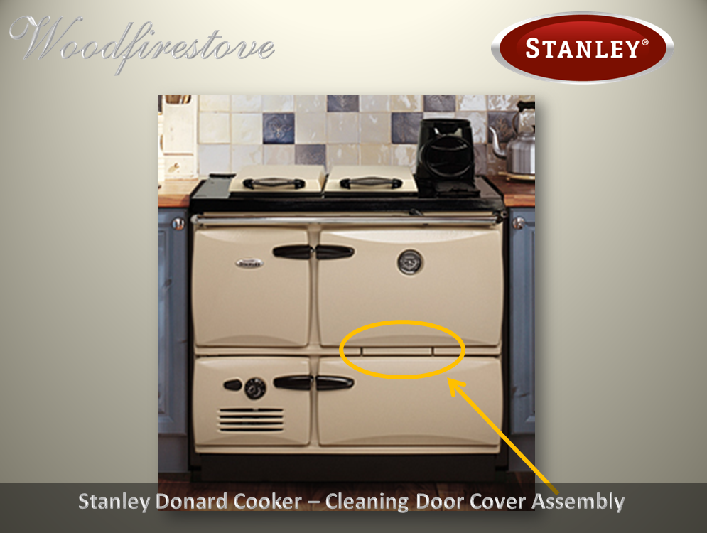 STANLEY DONARD Cleaning Door Cover Cast Iron CREAM Enamel - Assembly