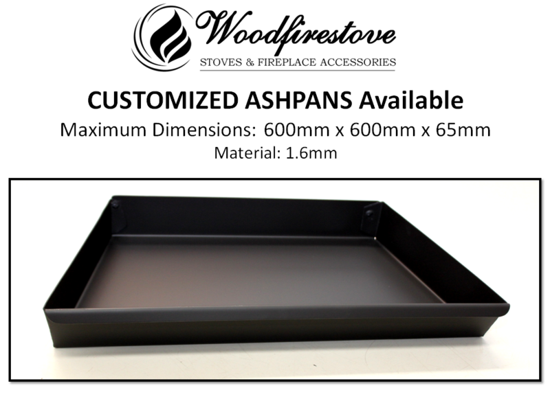 Fireplace ASH PAN **CUSTOMIZED HEAVY DUTY 1.6mm steel (up to L600mm x W600mm H60mm) - ASHPANS *Free Shipping Australia