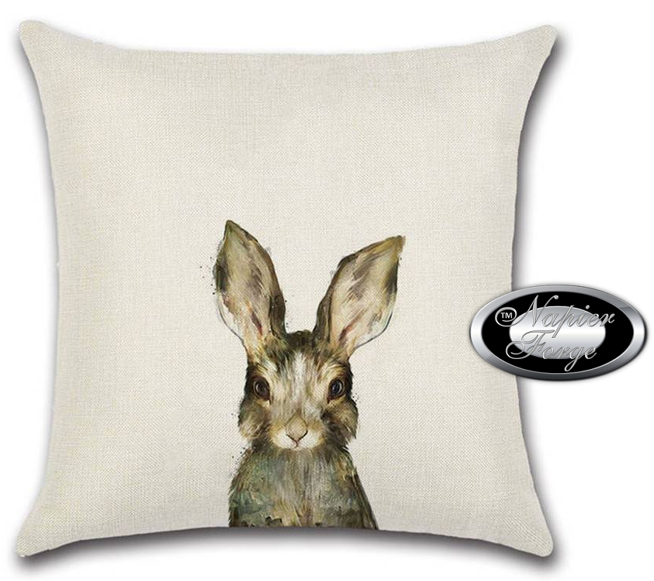 Farmhouse Cotton Linen Blend Cushion Cover 45cm x 45cm - Design Rabbit Glance *Free Shipping