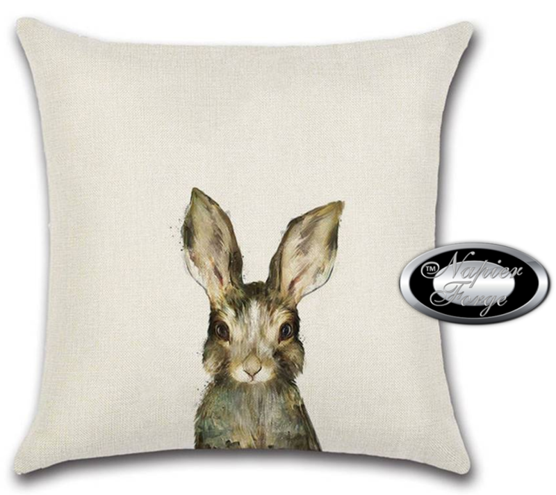 Farmhouse Cotton Linen Blend Cushion Cover 45cm x 45cm - Design Rabbit Glance *Free Shipping