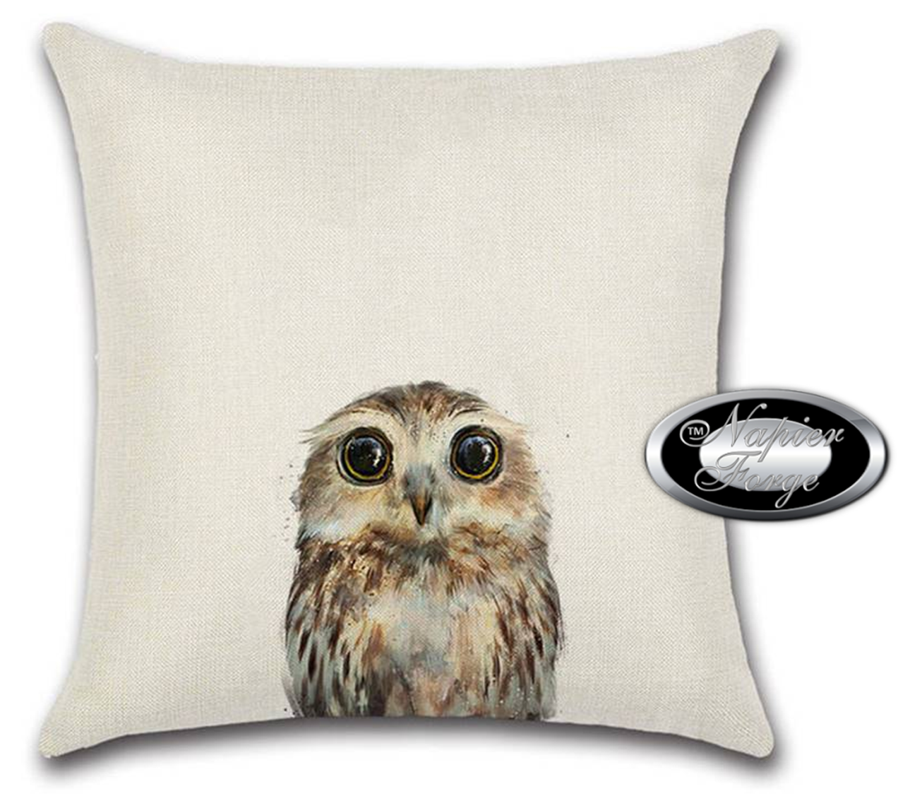 Farmhouse Cotton Linen Blend Cushion Cover 45cm x 45cm - Design Owl Glance *Free Shipping