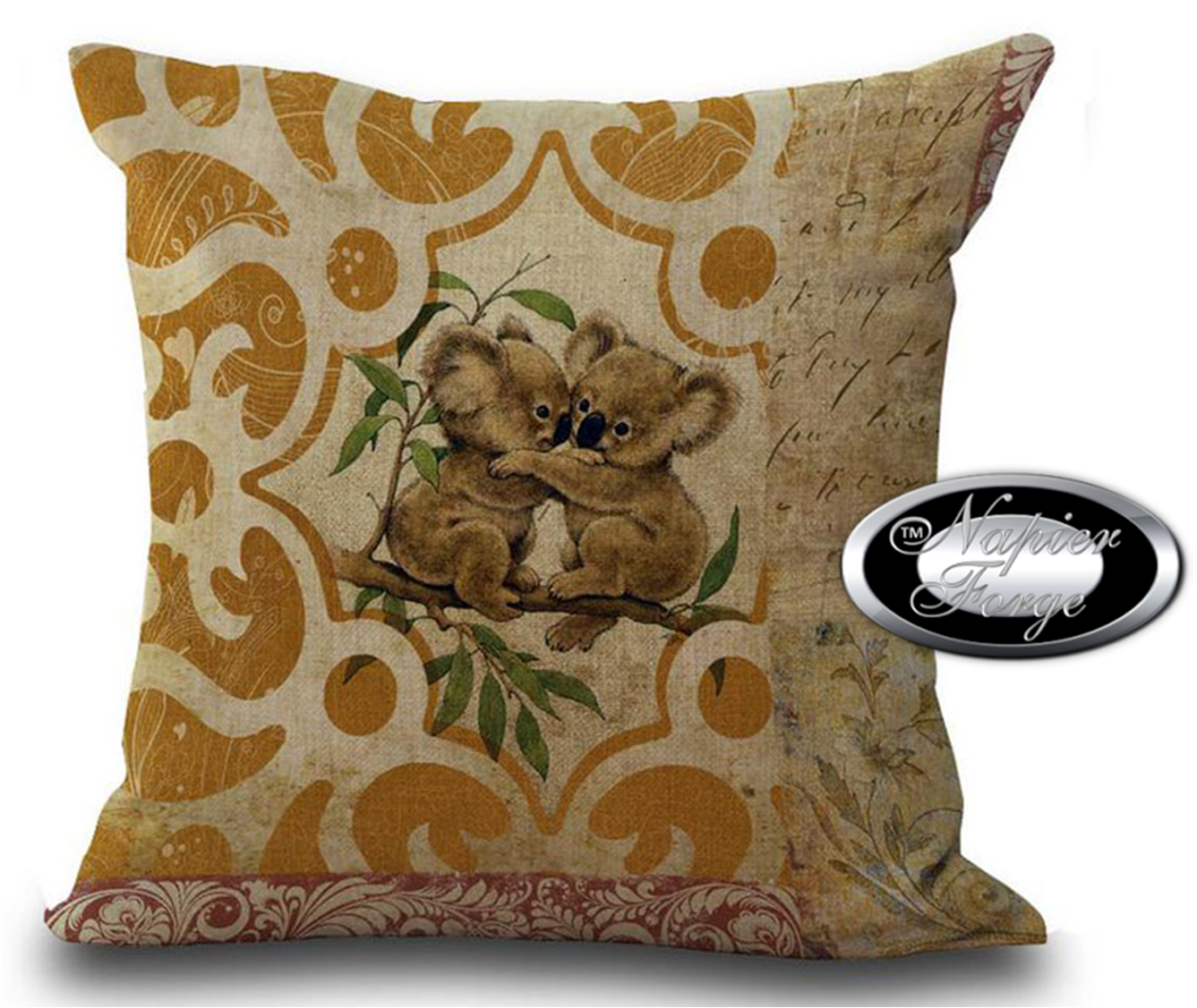 Farmhouse Cotton Linen Blend Cushion Cover 45cm x 45cm - Design Koala Duo