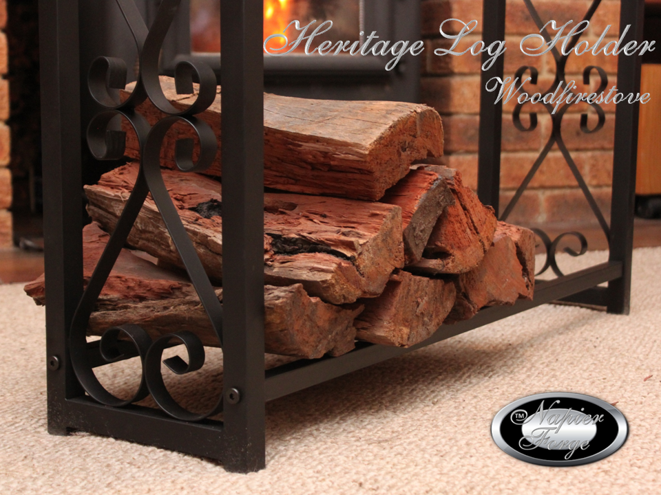 HERITAGE Indoor Log Rack Wood Holder FIREWOOD STORAGE