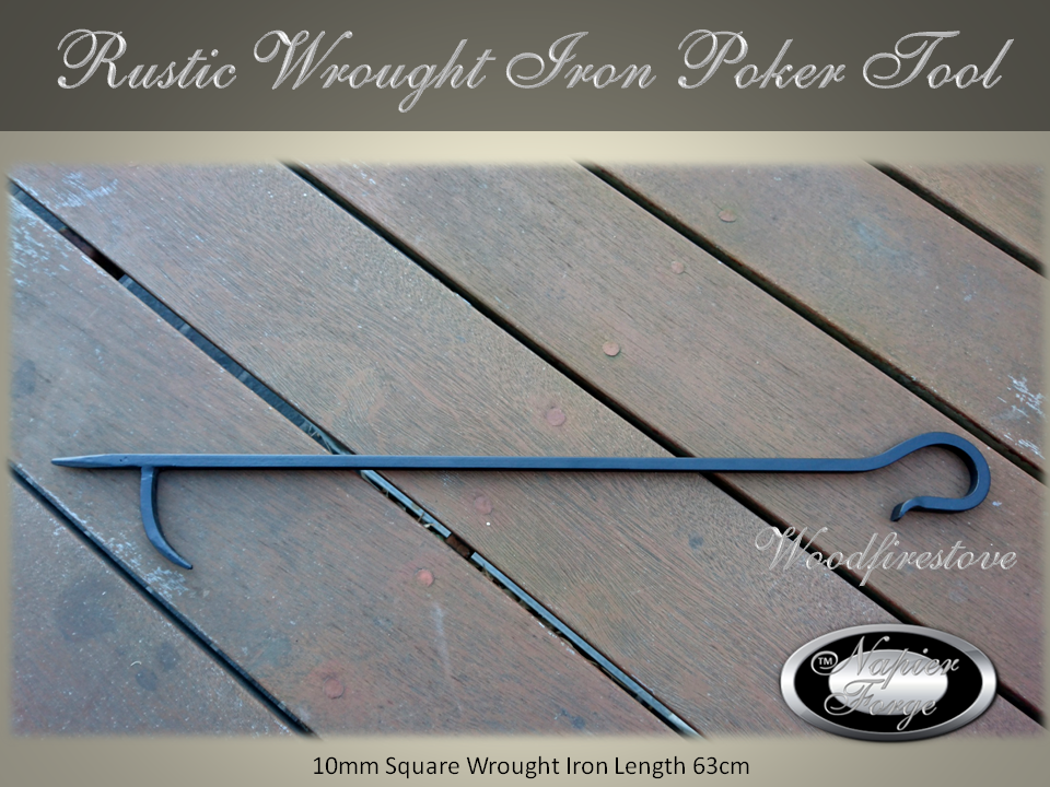 RUSTIC Premium Wrought Iron Poker - Image 2
