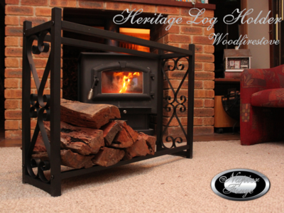 HERITAGE Indoor Log Rack / Wood Holder FIREWOOD STORAGE