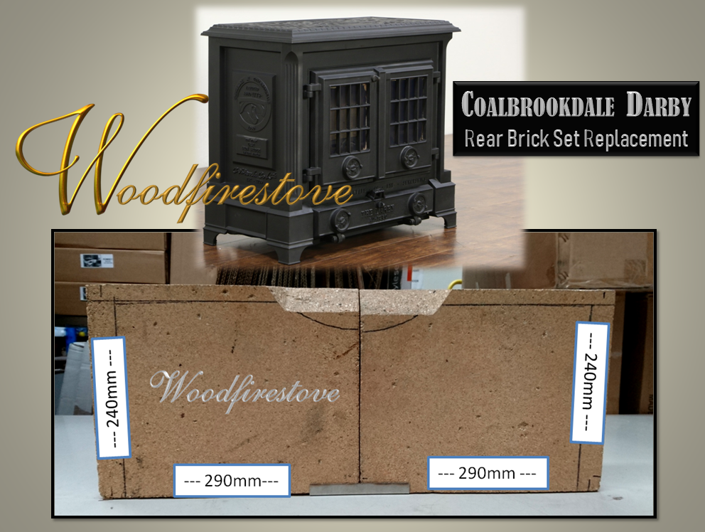 Coalbrookdale Darby REAR FIRE BRICK SET (Set of 2)