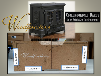 Coalbrookdale Darby REAR FIRE BRICK SET (Set of 2)