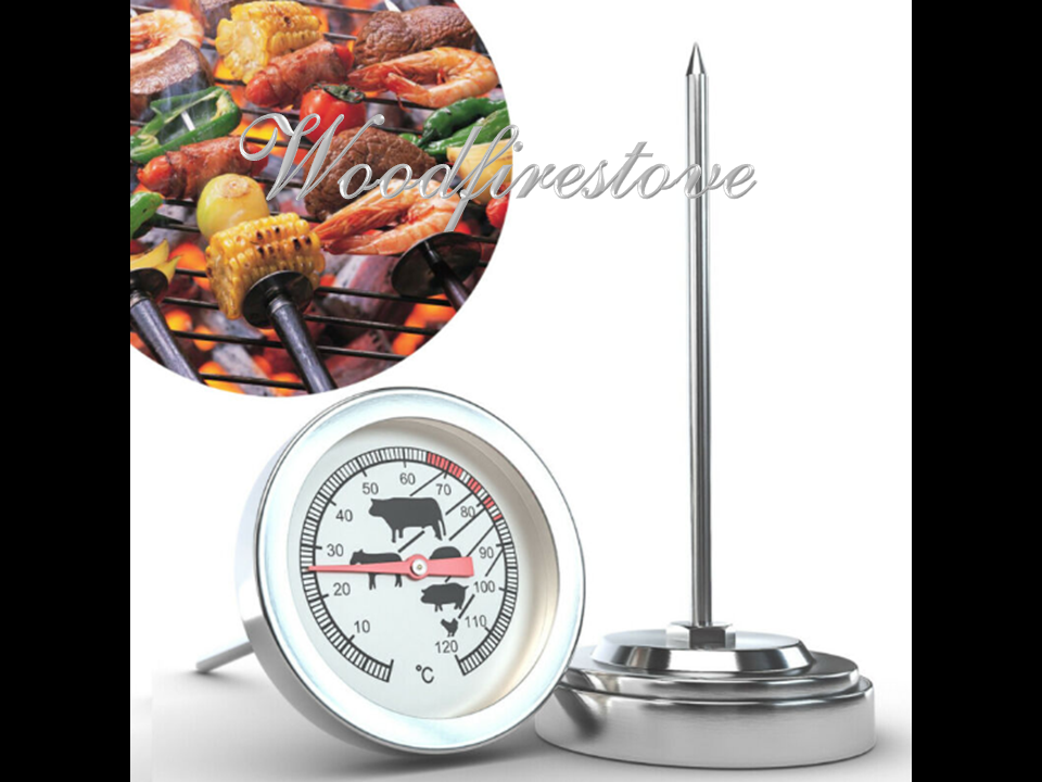Meat Cooking Thermometer Temperature Gauge - Stainless Steel