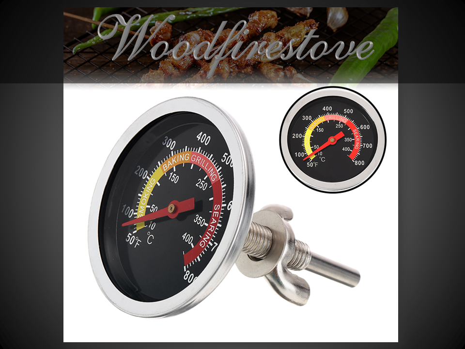Wood Stove Oven & Pizza Oven Colour Face Oven Thermometer Temperature Gauge