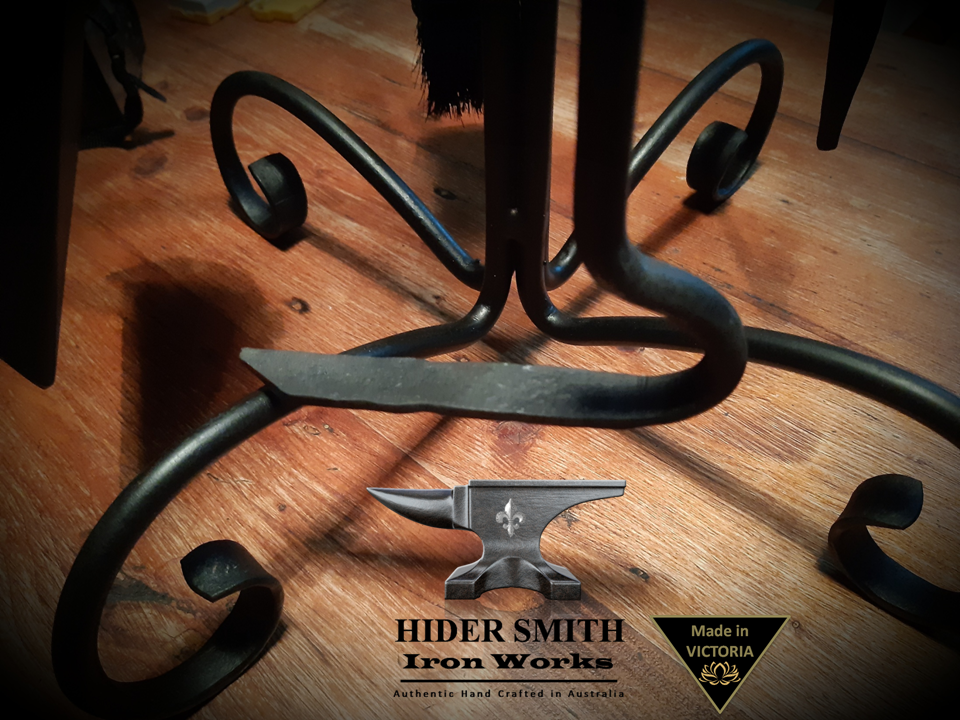 Sebire AUTHENTIC HAND MADE 5 Piece FIRETOOL SET Wrought Iron