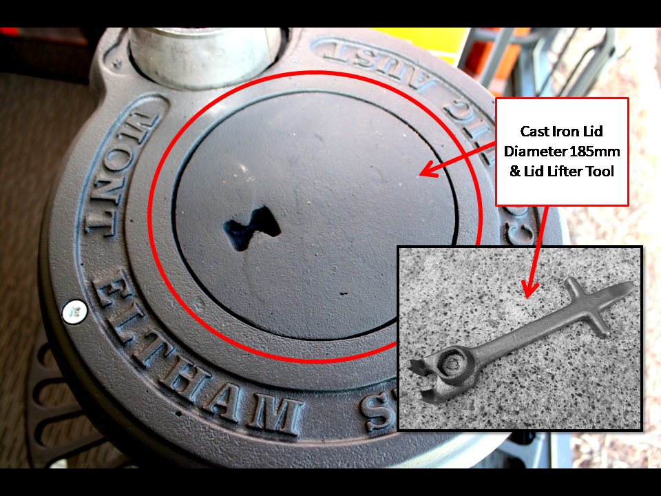 Mont Eltham Pot Belly Stove CAST IRON LID & LID LIFTER TOOL