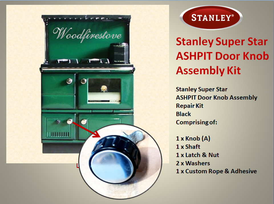 Stanley Super Star MK2 ASHPIT Door Knob Assembly Kit - Free Shipping Australia Wide