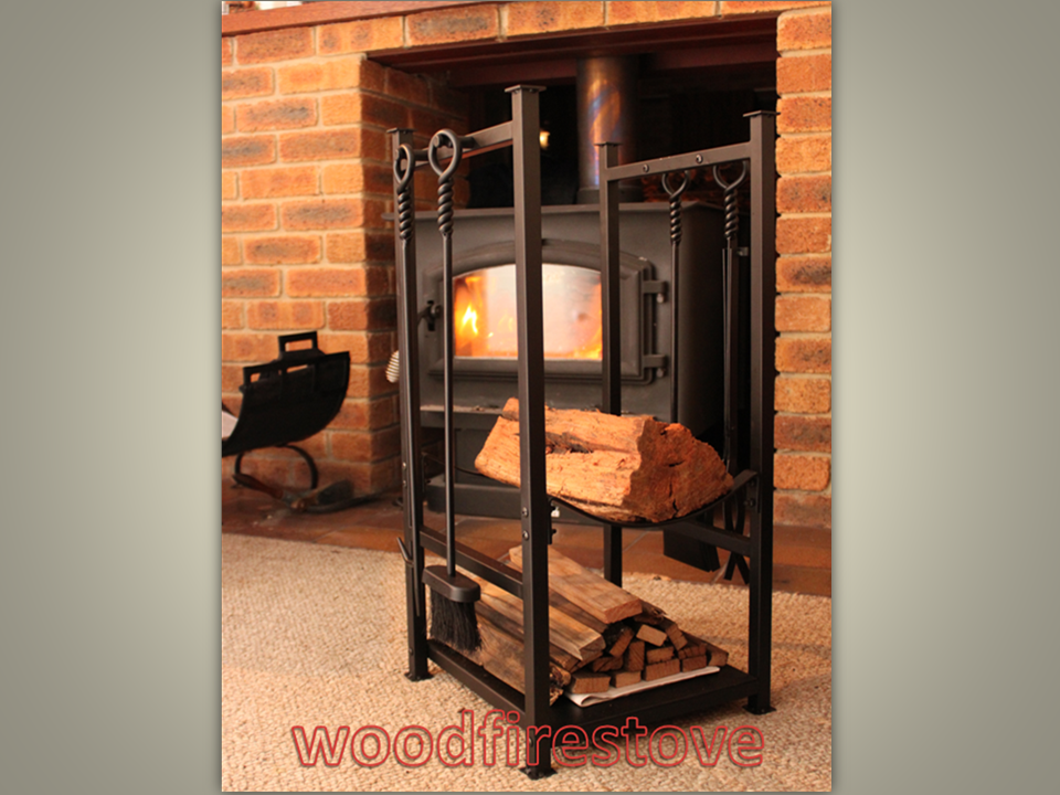 RIPPLEBROOK Indoor Log Rack / Wood Holder FIREWOOD STORAGE & FIRETOOL SET- Discontinued Model - CLEARANCE 🔥🔥🔥