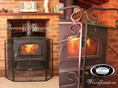 Pavone Wrought Iron Firescreen - Image 2