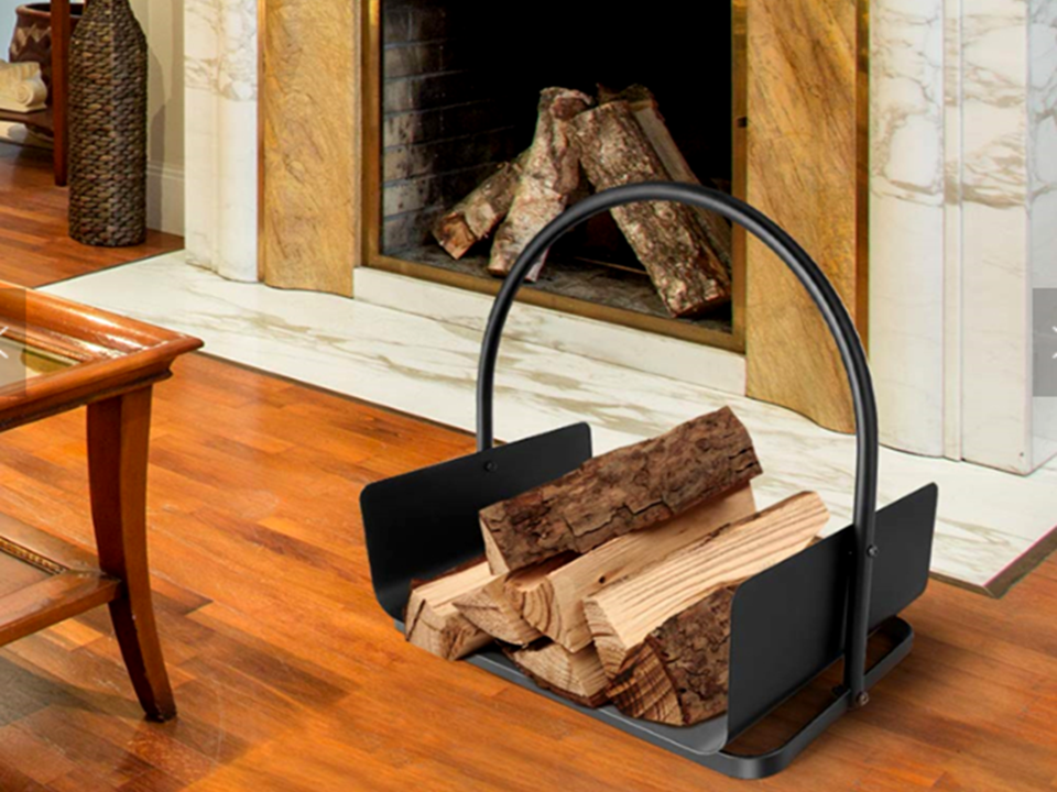 WARRANWOOD Ultra Lightweight Indoor Log Rack with Carrier / Wood Holder FIREWOOD STORAGE - Clearance - Ex Display