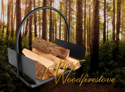 WARRANWOOD Indoor Log Rack with Carrier / Wood Holder FIREWOOD STORAGE - Ultra Lightweight