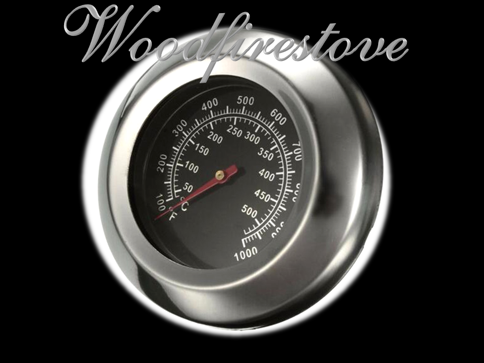 LARGE Wood Stove Oven & Pizza Oven Black Face Oven Thermometer Temperature Gauge (Large 75mm Dial)