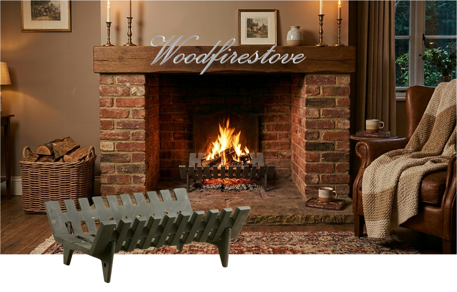 LOG GRATE - CAST IRON HEAVY DUTY (Length 565mm) WAREHOUSE PICK UP ONLY