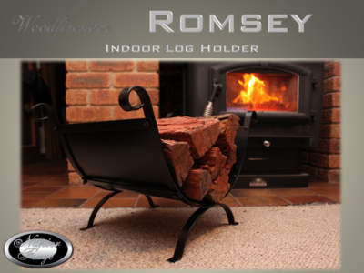 ROMSEY Indoor Log Rack / Wood Holder FIREWOOD STORAGE