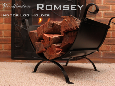 ROMSEY Indoor Log Rack / Wood Holder FIREWOOD STORAGE