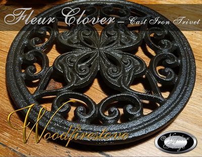 Fleur Clover TRIVET Cast Iron