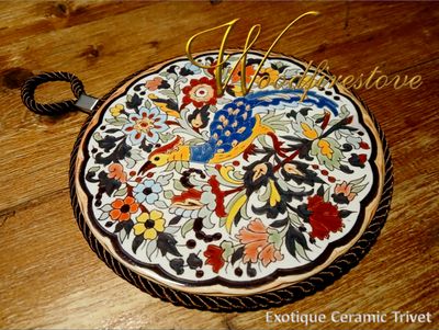 Vintage Style Ceramic Heat Resistant Trivet - Exotique