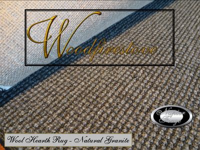 Pure Wool FIREPLACE HEARTH RUG - Natural Granite Two Tone
