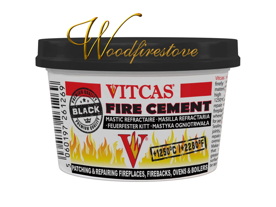4 x Vitcas Refractory High Temperature Black Putty 500gm (Total 2kg)