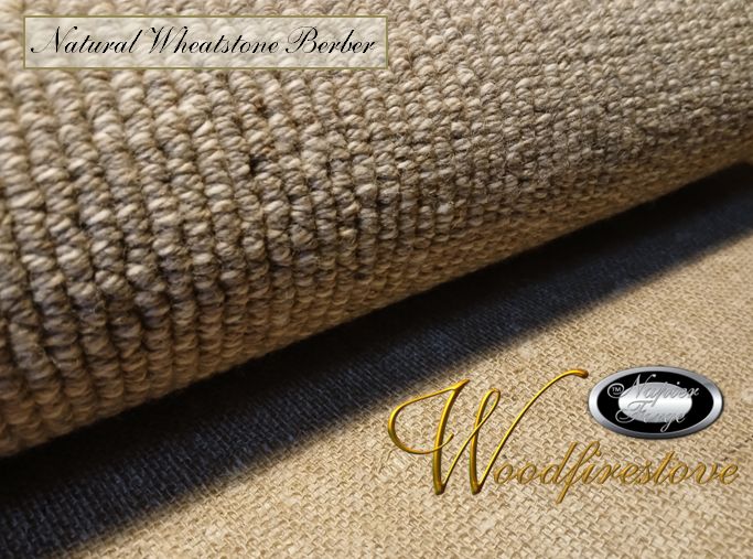 Pure Wool FIREPLACE HEARTH RUG - Natural WHEATSTONE  Wool Loop