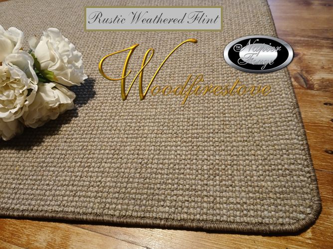 Pure Wool FIREPLACE HEARTH RUG - Rustic WEATHERED FLINT