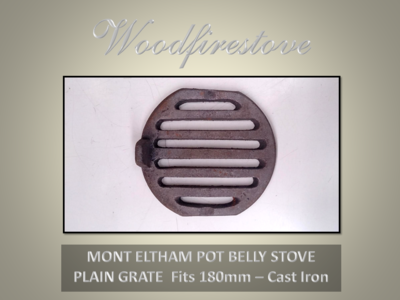 Mont Eltham Pot Belly Stove Plain Grate Fits 180mm