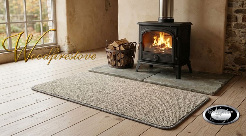 Pure Wool FIREPLACE HEARTH RUG - WEATHERED LIMESTONE