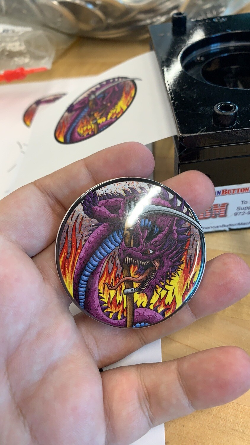 Circle Dragon Logo Button
