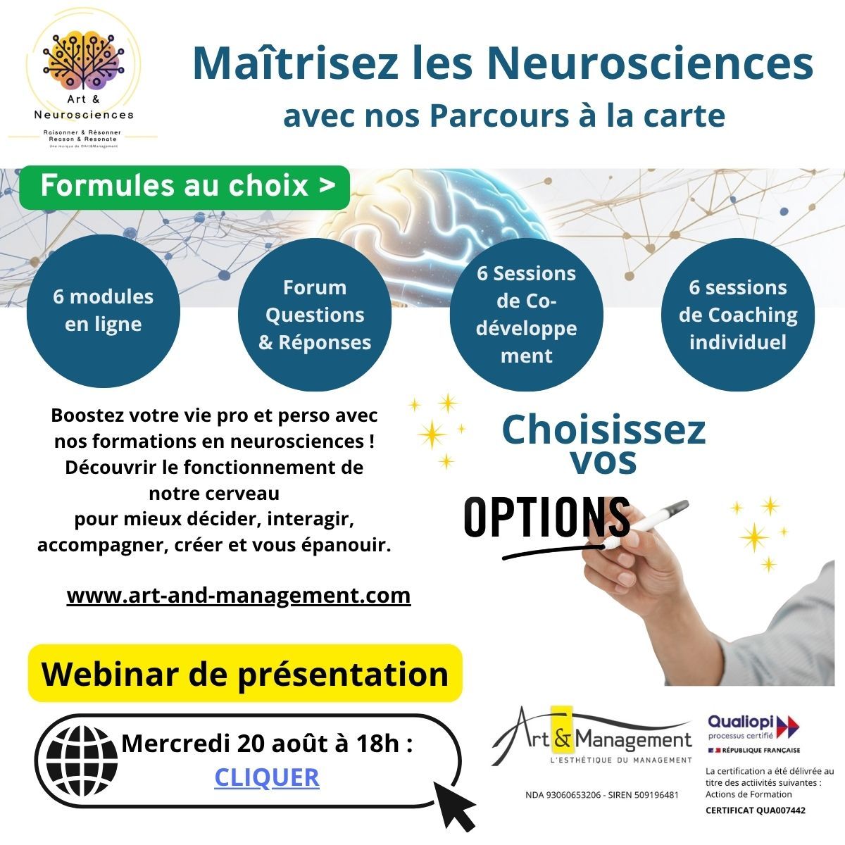 Parcours Neurosciences en ligne - 6 modules