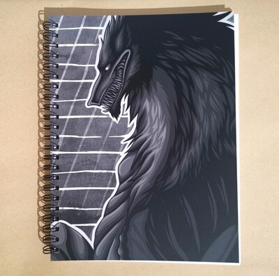 Wolf Demon Spiral Notebook
