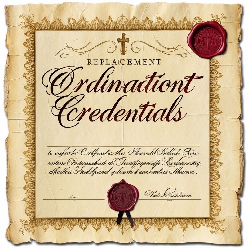 Replacement Ordination Certificate and Letter