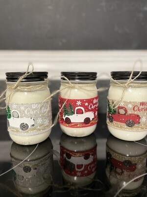 Holiday Mason Jar Soy Candles