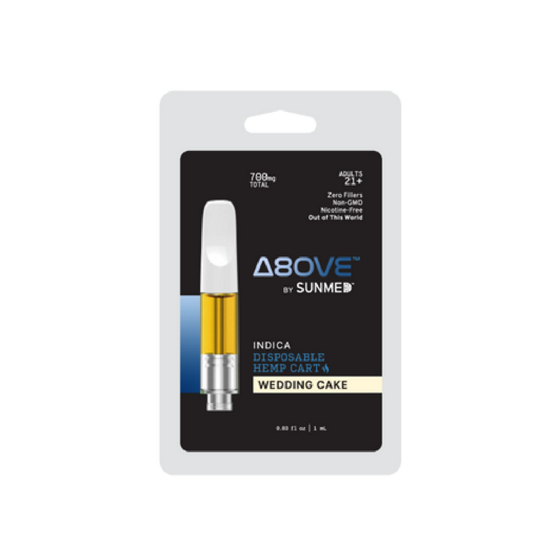SunMed ABOVE Delta 8 Indica Cartridges 700mg